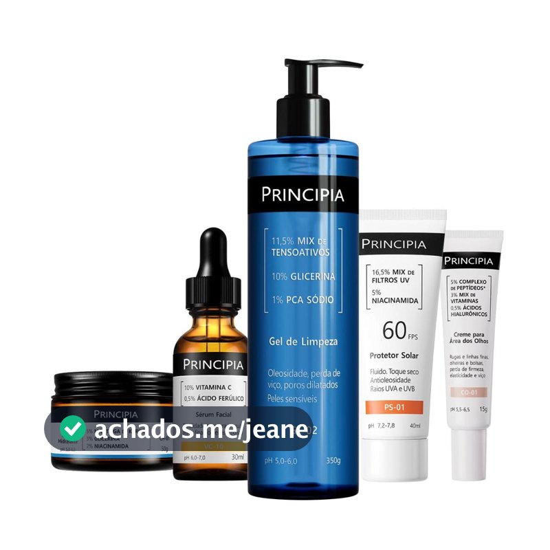 Principia Kit Rotina Noturna c/: GL-02 350g + CH-01 + VC-10 + CO-01 + PS-01 60