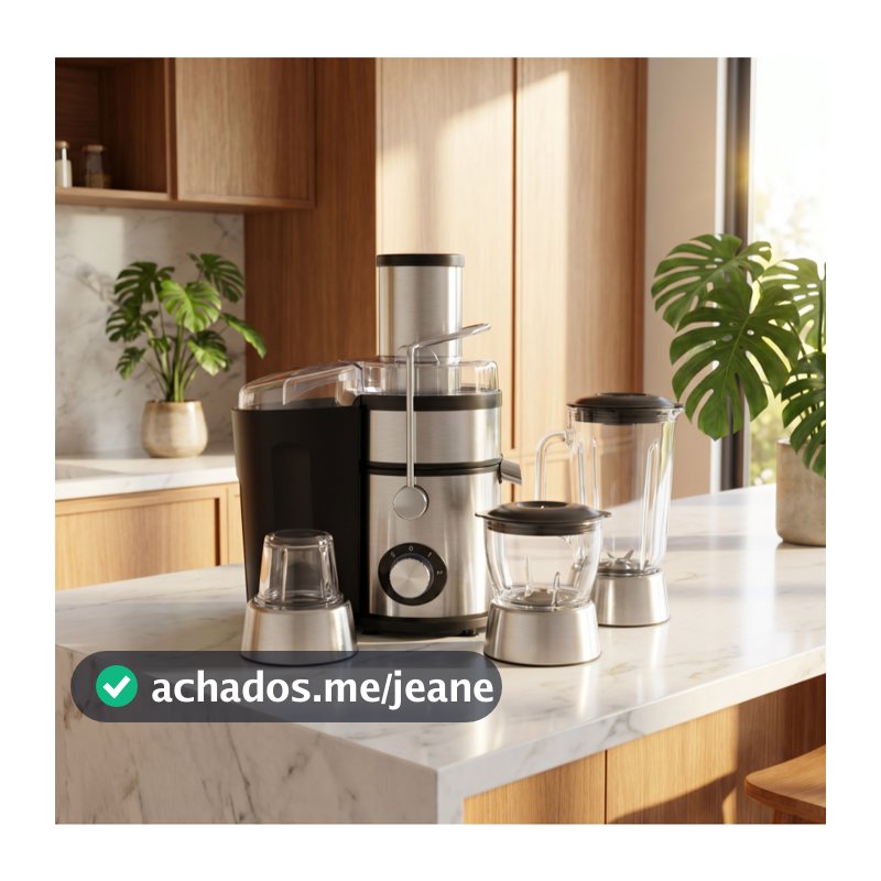 Conjunto multifuncional 4 em 1 de liquidificador e centrífuga em aço inoxidável