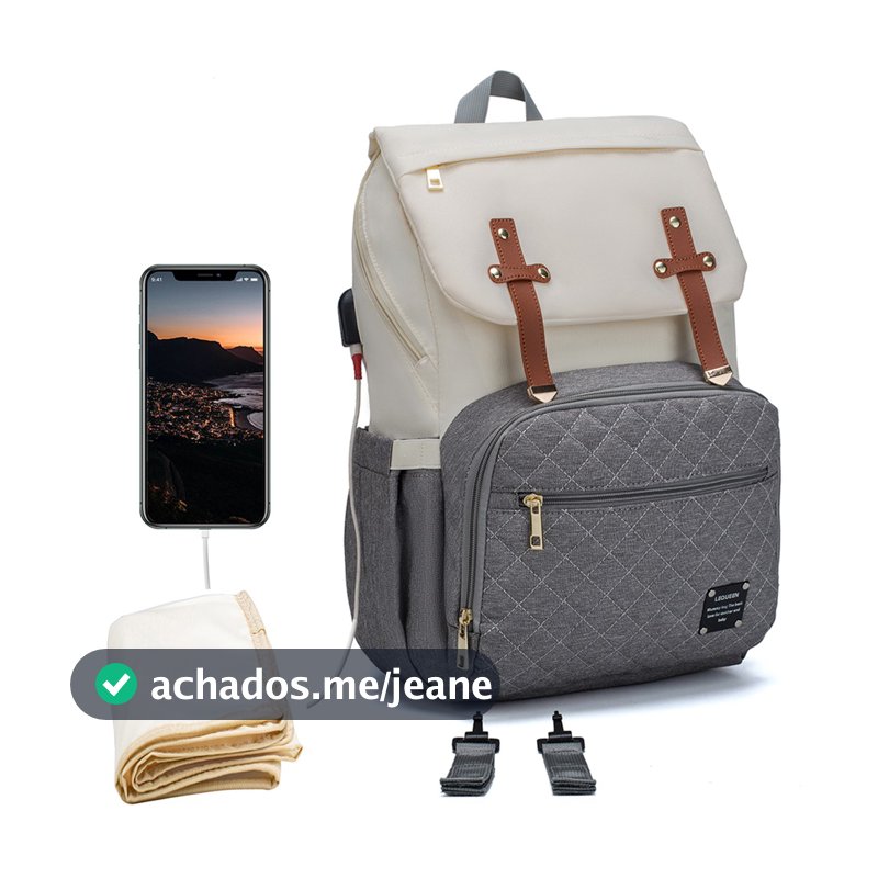 Mochila Maternidade Lequeen Dândi Smart Bolso Térmico