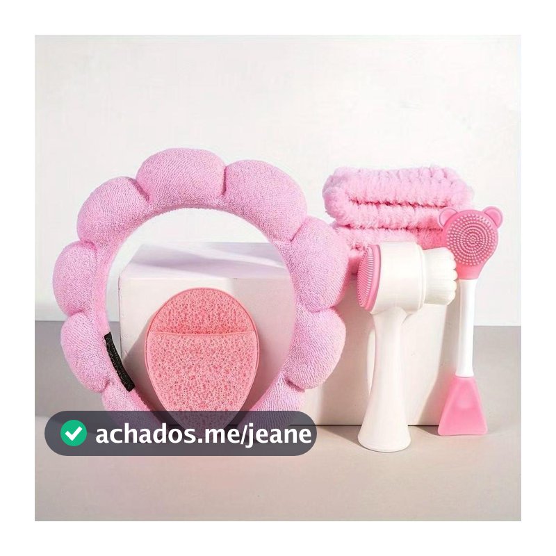 Kit Spa Facial 6 Peças, Skincare Completo para Limpeza e Massagem Relaxante