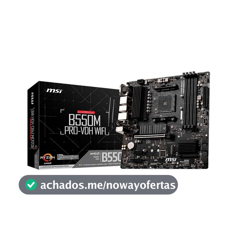 Placa Mae MSI B550M PRO-VDH WIFI DDR4 Socket AM4 Chipset AMD B550, B550M-PRO-VDH-WIFi