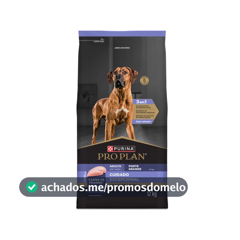Pro Plan Ração Cuidado Excepcional Cães Adultos Porte Grande - Frango 12 Kg
