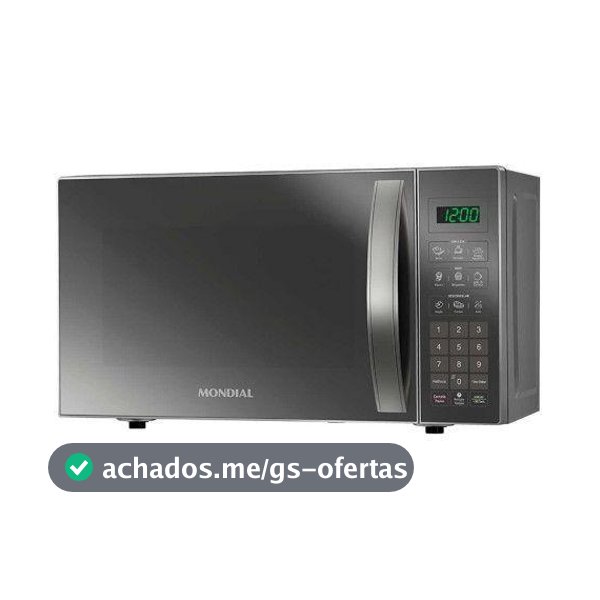 Micro-ondas Mondial 21 Litros Mo-01-21-E Cinza Espelhado