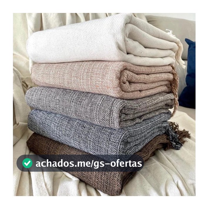 Manta 2,20m x 1,50m Gigante XGG Sofá Cama Decorativa Mesclado Varias Cores