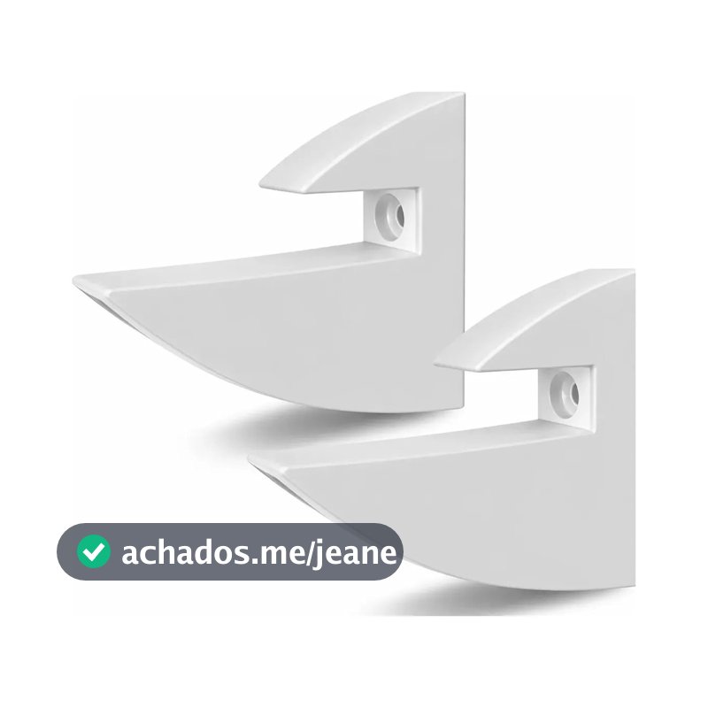 Kit 06 Suportes Bico De Tucano Para Prateleira De 15mm Suporte Invisivel