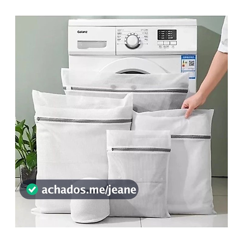 Kit com 5 Sacos De Lavar Roupas Protetor De Roupa Íntima Lingerie pronto entrega
