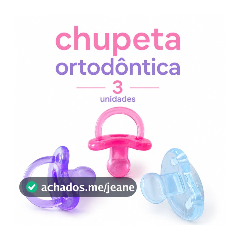 Kit 3 Chupetas de Silicone Pepeta Orto Fase 2 Menina 0125