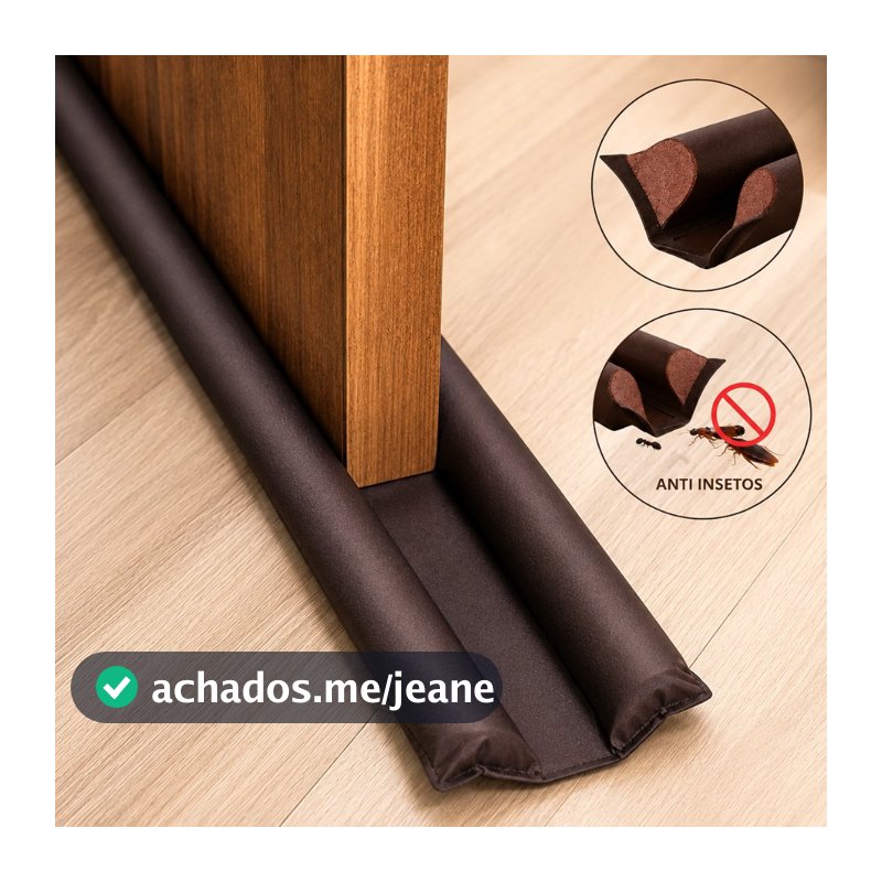 Veda Porta Marrom Protetor Duplo Anti Poeira Insetos Impermeável Vários Tamanhos 70cm a 120cm