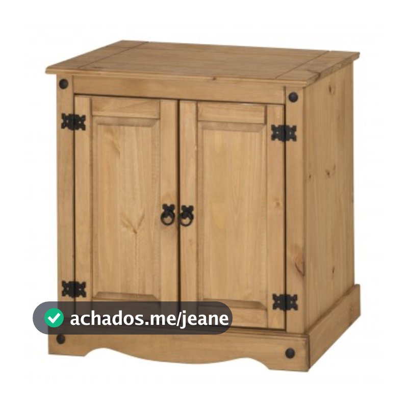 Estante em Madeira com 2 Portas e 2 Nichos Marrom Antique - CRI942