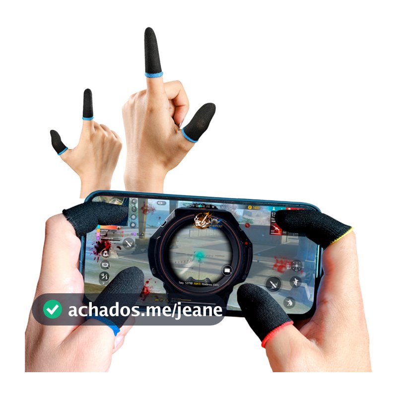 KIT 12 Luva DE Dedo Anti Suor Para Jogos Free Fire Pubg Mobile Call OF Duty Fortnite Celular FPS