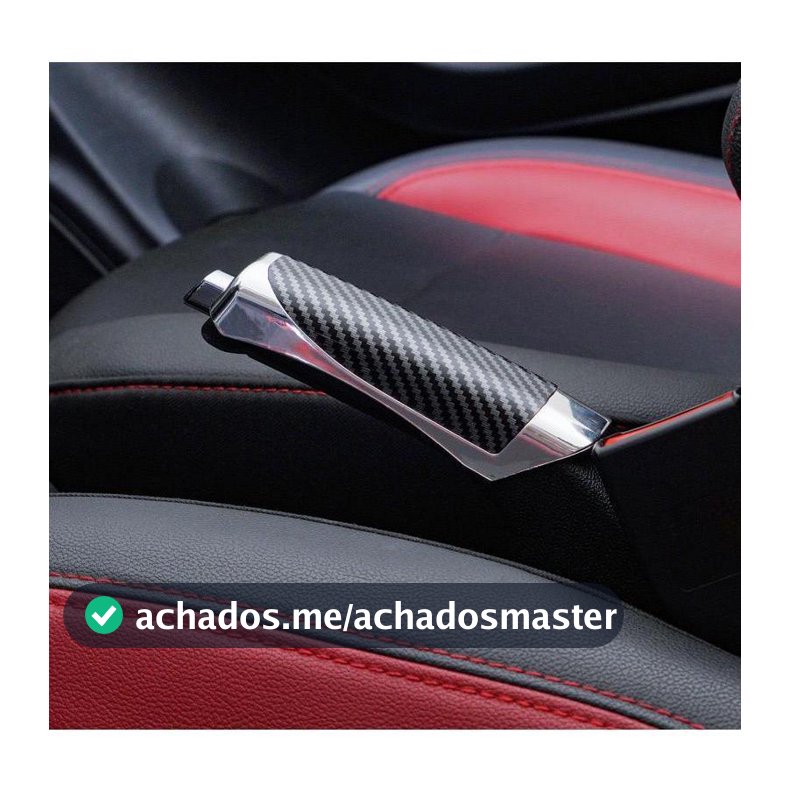Capa Proteção Do Freio De Mão Carro E Manga De Decoração Cabo Antiderrapante Com Padrão De Fibra De Carbono Carpei
