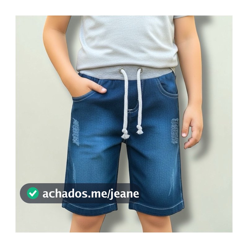 Bermuda Infantil e Juvenil com Cós de Moletom Masculina com Elastano 1 ao 16 Festa Menino Básica