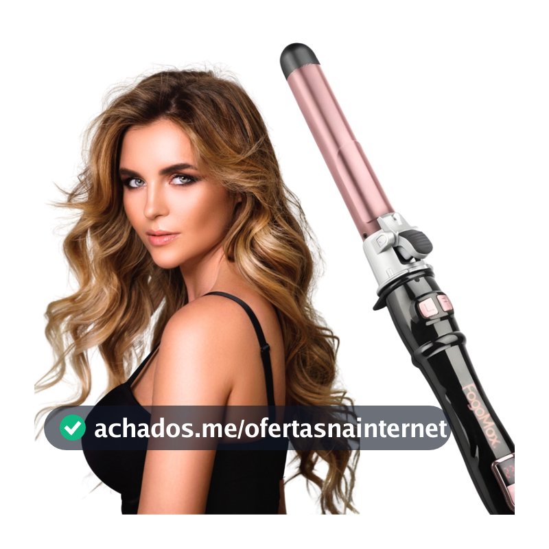 Modelador De Cachos Giro Automático 28mm Profissional Rápido Aquecimento Bivolt Eleve Sua Beleza