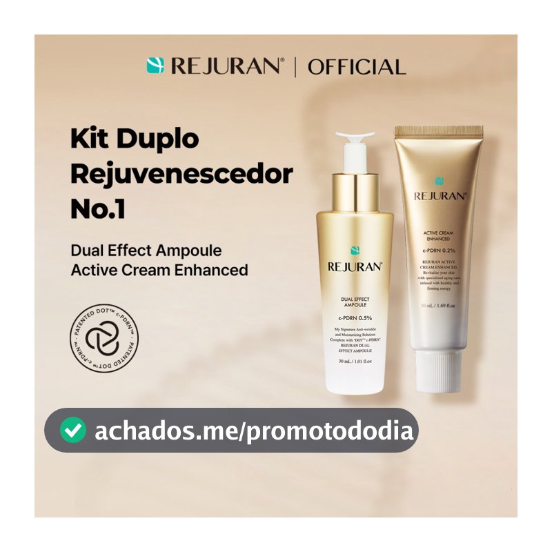 [REJURAN] Kit Rejuvenescimento Duplo (Sérum Dual Effect 30mL + Active Cream Enhanced 50mL)