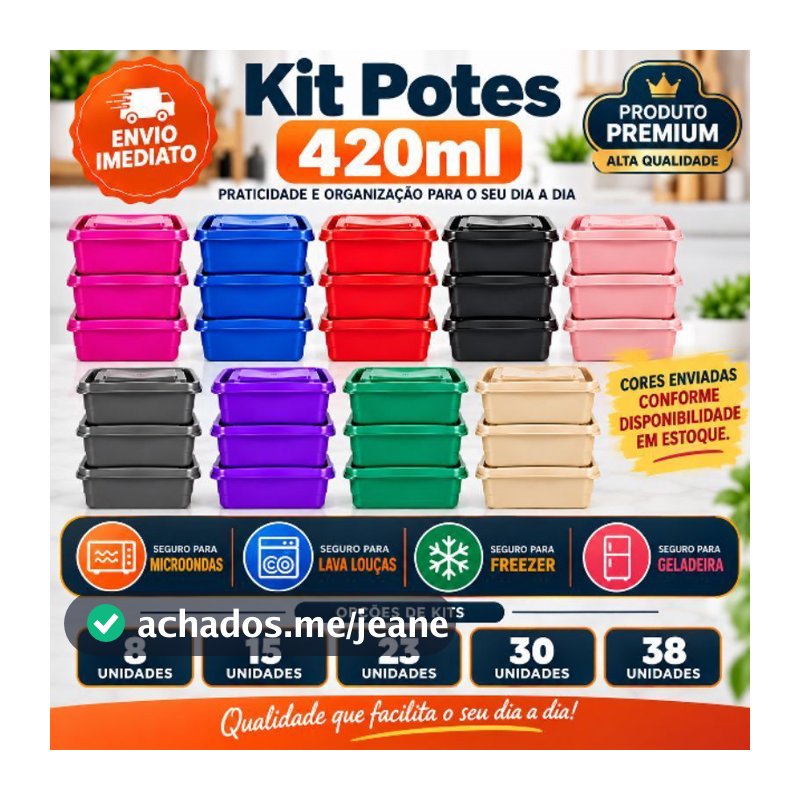 Kit Potes Multiuso 420ml Pequenas Porções Alimentos | Molde de Sabão | Temperos