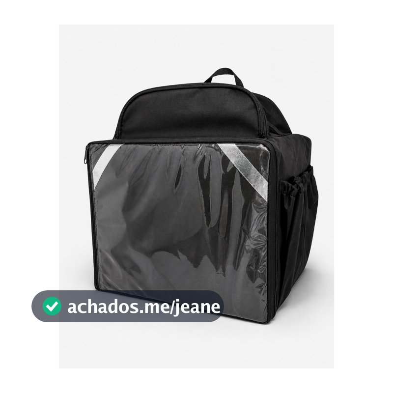 Mochila Bag Térmica Bolsa Motoboy Entrega Pizza Lanches 45l PRETA capa e com isopor laminado
