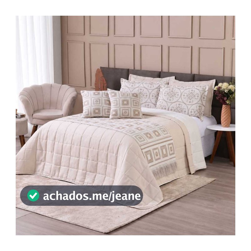 Kit Cobre Leito Casal King 6 Peças Thaeme Franja Sem Enchimentos 2,90mx2,50m