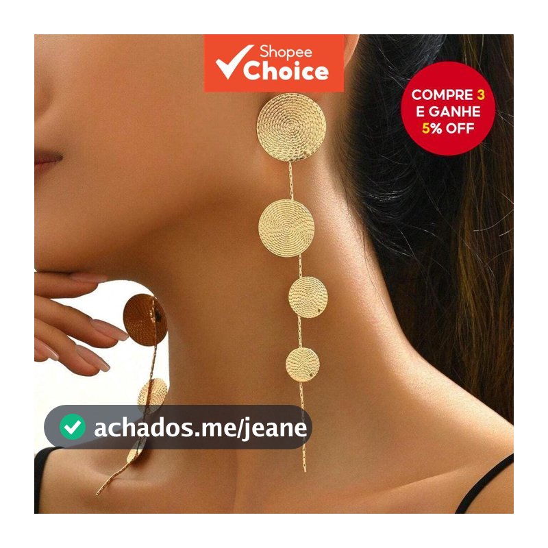 Brincos de Luxo com Correntes Longas e Anéis Texturizados Dourados, brincos para mulheres com design Boho Chic