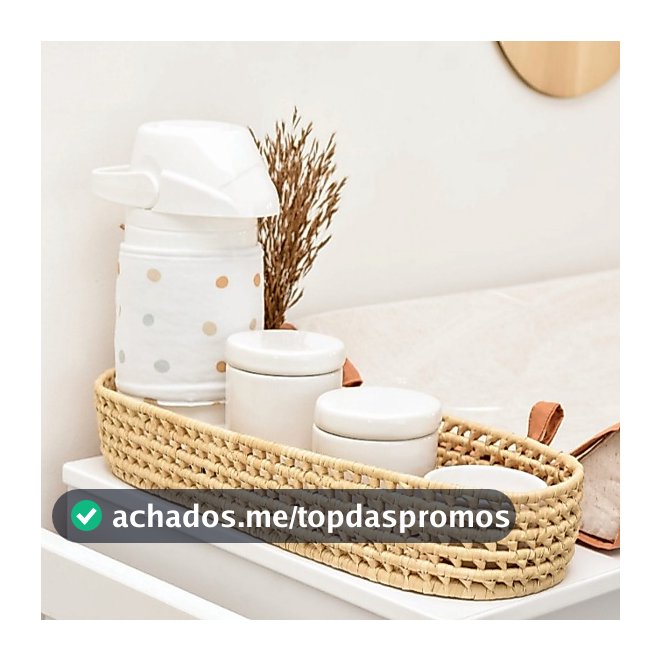 Bandeja Oval Organizadora de Fibra Natural Cesta Palha Carnaúba