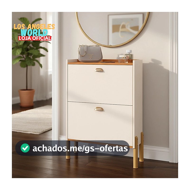 Sapateira Hall De Entrada Organizadora Quarto Puxador Concha Closet 12 Pares de Sapatos - Cores