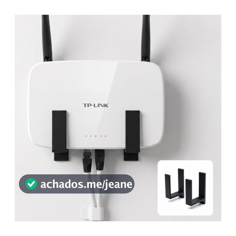 Suporte Roteador Parede Sem Furo Fita 3M Organizador WiFi Universal