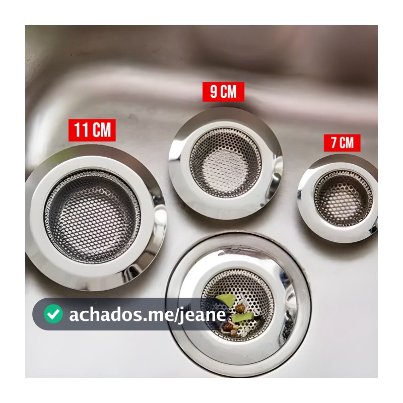 Ralo para Pia Prime Aço Inox com Borda Cozinha Ralinho