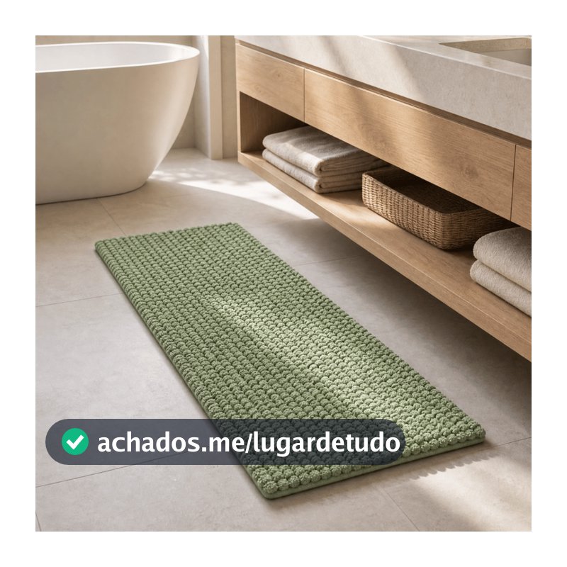 Tapete Banheiro Passadeira Pipoca 40x100cm Mikasa By Chalesco - Macarrão Bolinha Antiderrapante