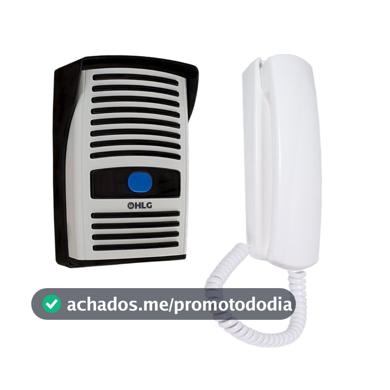 Kit Porteiro Interfone Eletronico HLG som alto bivolt
