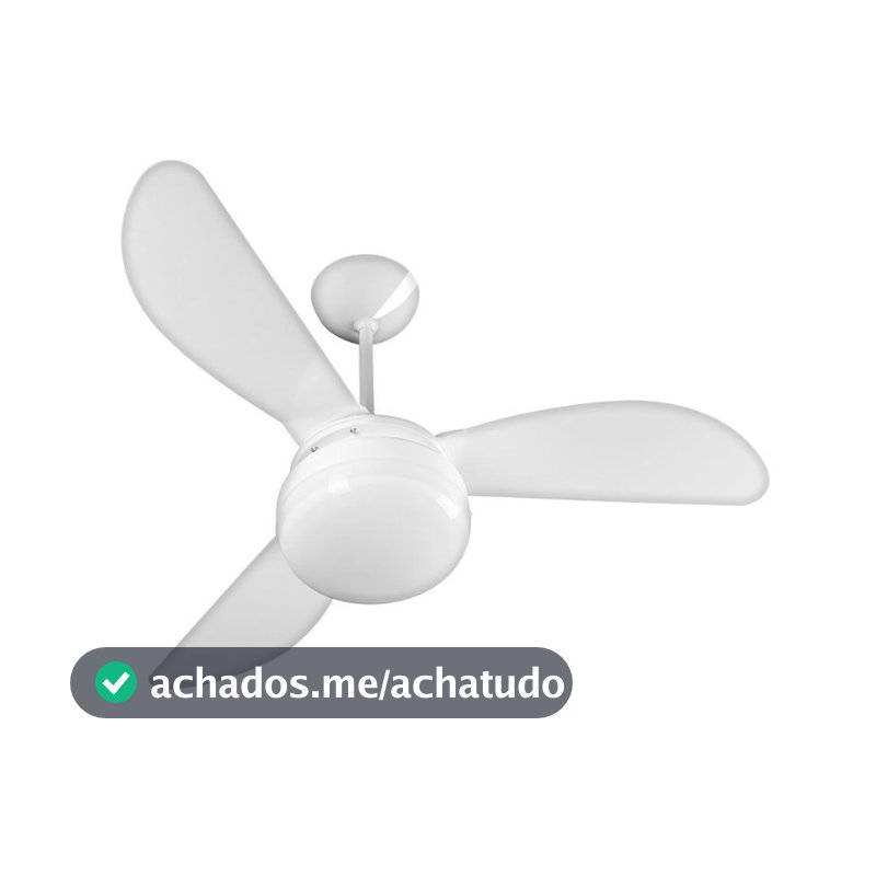 Ventilador De Teto Ventisol Fenix Branco 3 Pas Dupla Face Econômico e Silencioso - 127v