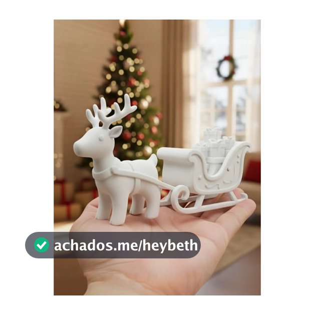 10 Enfeite Arvore Natal Grande Trenó Renas Papai Noel
