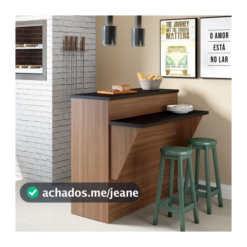 Bancada Balcão/Mesa Cozinha Calábria Multimóveis 5414 Madeirado