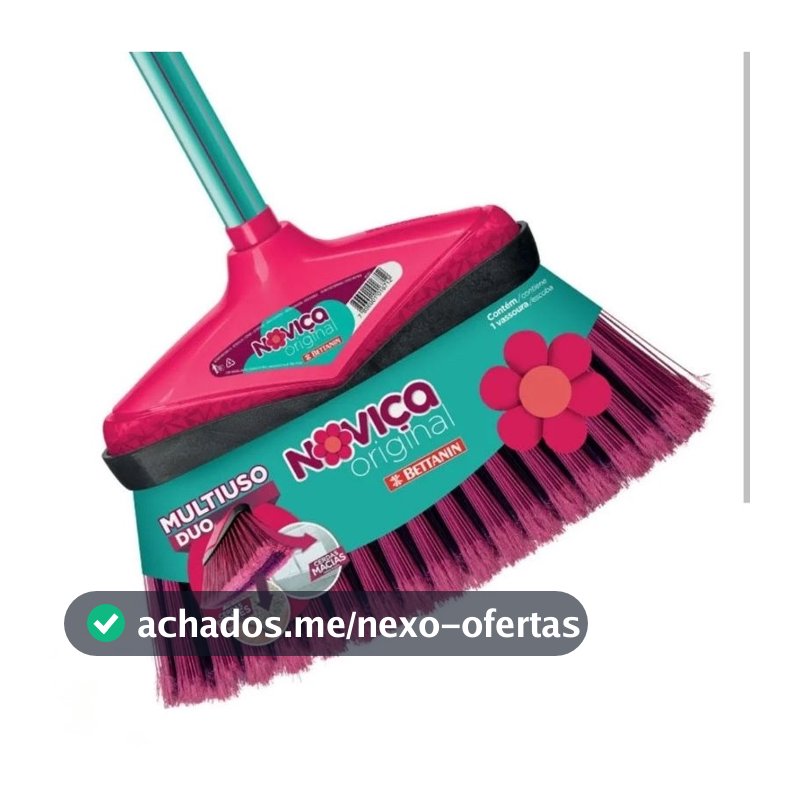 Vassoura Noviça Original com Cabo Bettanin Multiuso Duo