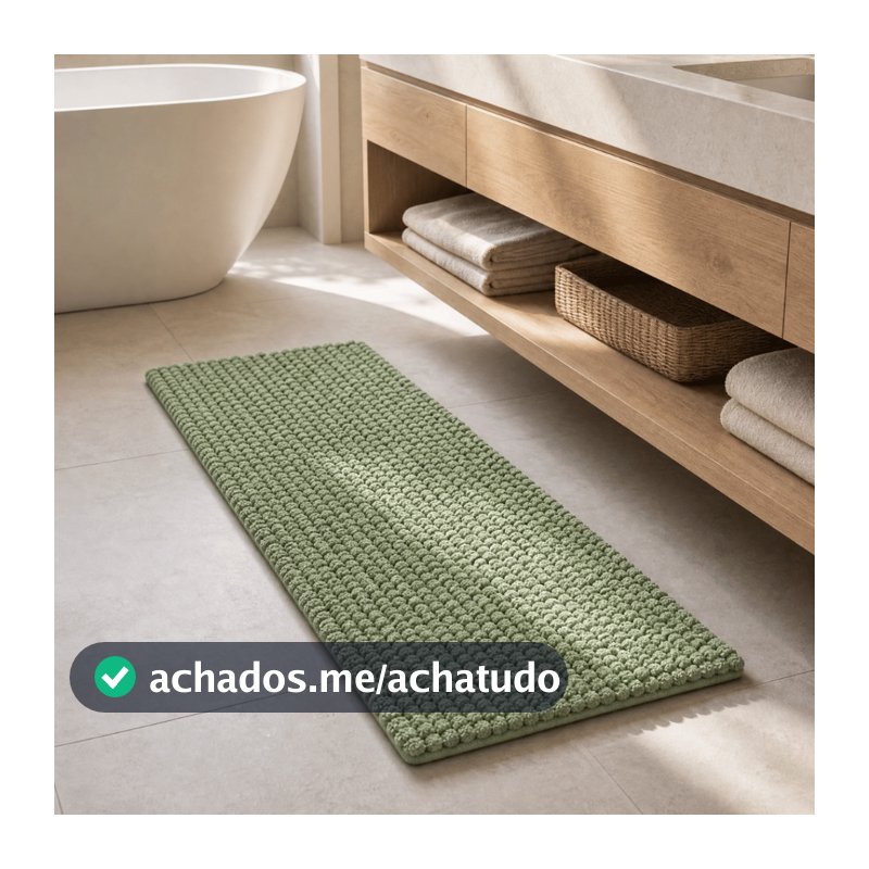 Tapete Banheiro Passadeira Pipoca 40x100cm Mikasa By Chalesco - Macarrão Bolinha Antiderrapante