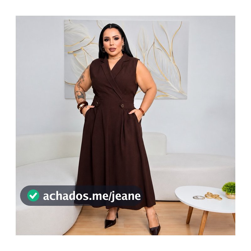 Vestido Longuete Plus Size Charlott de