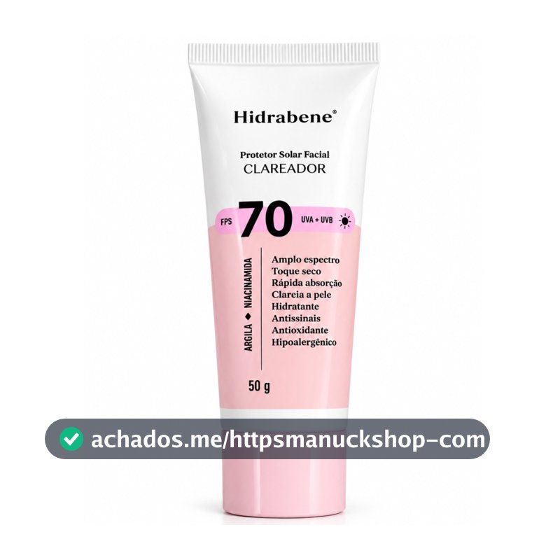 Hidrabene Protetor Solar Clareador Facial 70 FPS