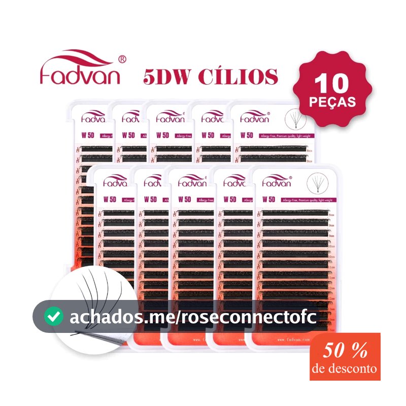 10 Peças Fadvan 5D W Extensão De Cílios Preço De Atacado Do Fabricante