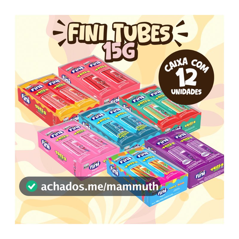 Balas De Gelatinas Tubes 15gr C/12 Unidades Fini