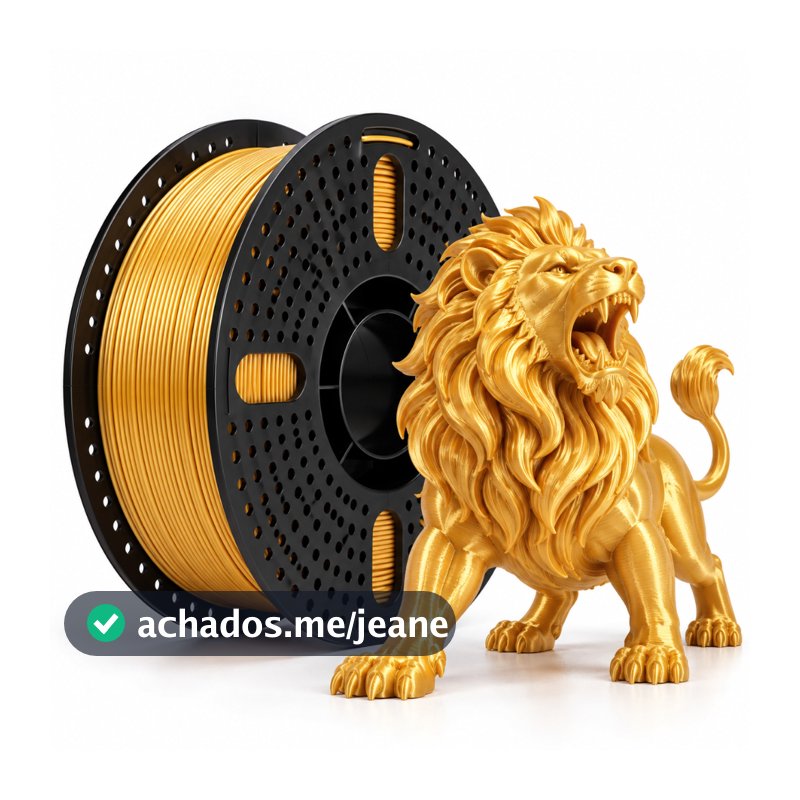 Filamento PLA V-Silk Dourado 1,75mm 1Kg Voolt – Precisão Dimensional para Impressoras 3D FDM  Marrom Verde