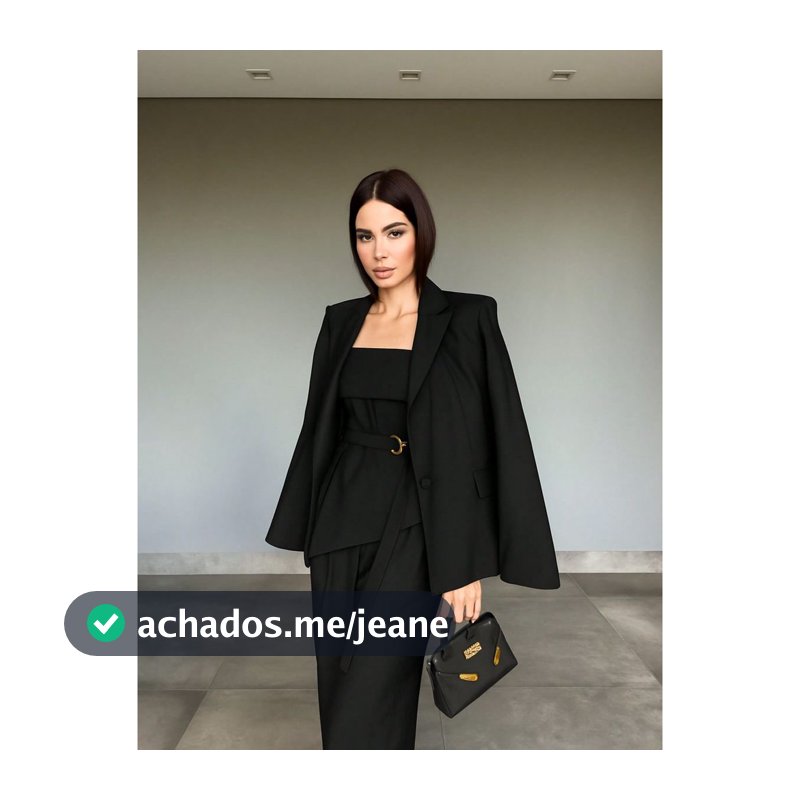 Blazer Feminino Alfaiataria Longo Social Elegante Botão Frontal Bolso Trabalho Escritório Casaco Social Qualidade