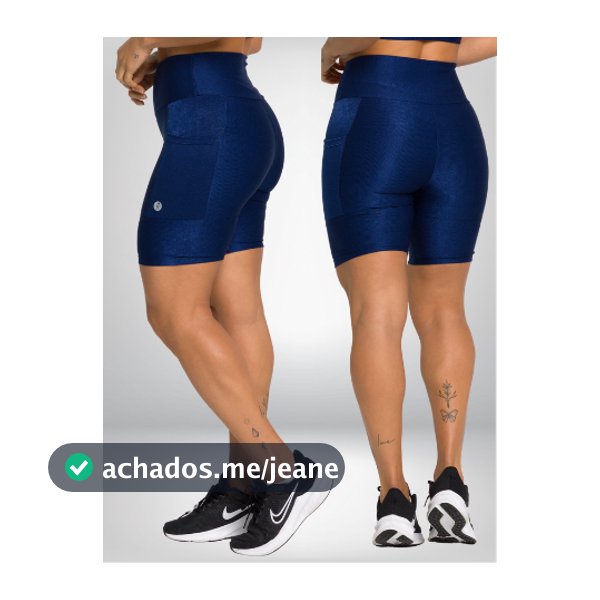 Bermuda Flora Com Bolsos Laterais e Cintura Alta Feminina Moda Fitness Bermuda Para Academia