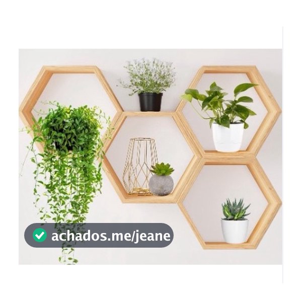 4 Nichos Decorativo Colmeia De Madeira Pinus