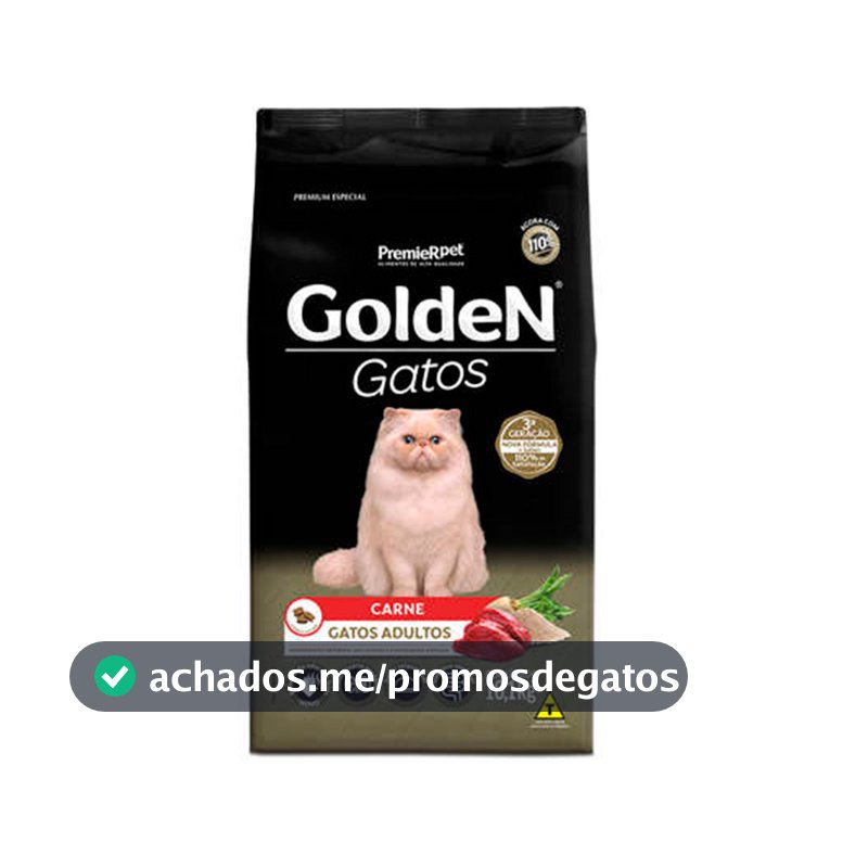 Ração Premier Golden para Gatos Adultos Carne 10,1kg