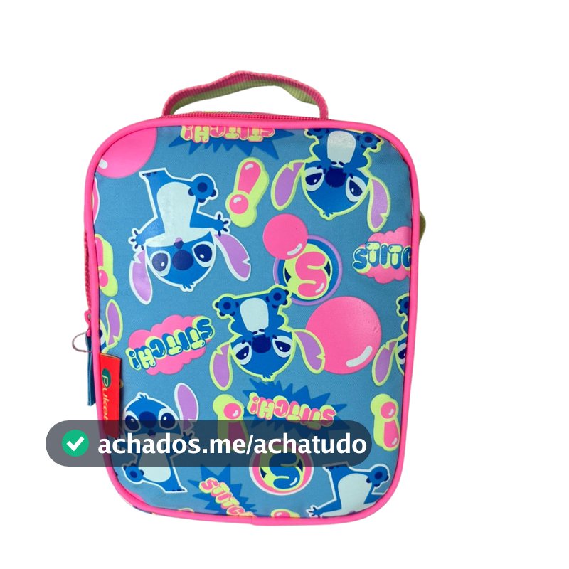 Lancheira Térmica Stitch Disney Menina Infantil Escolar Passeio Original Puket