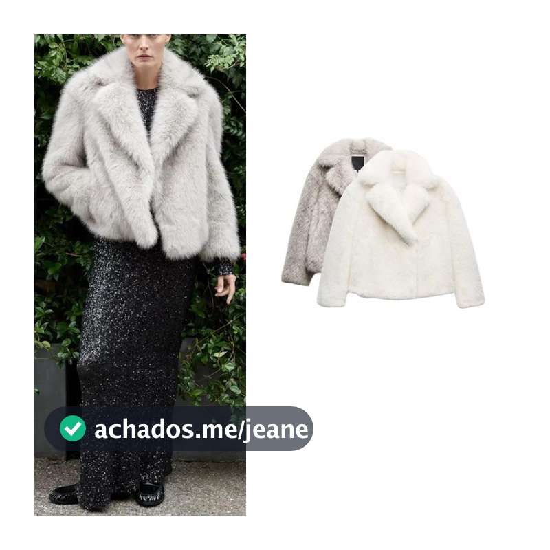 ZA Outono Inverno Novo Estilo Pele Cera Macia Efeito de Pele Artificial Casaco Jaqueta 4360246