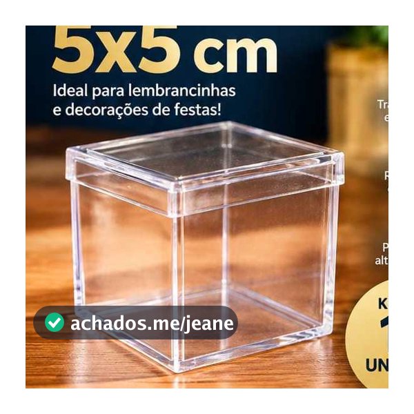 10 caixa acrílica 5x5 transparente para lembrançinhas de festa-kit de 10 unidades.