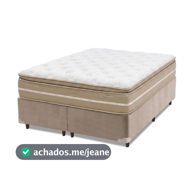 Cama Box King Espuma Pillow Top Lord 193x203x68cm Herval - Suporta até 150 kg por pessoa