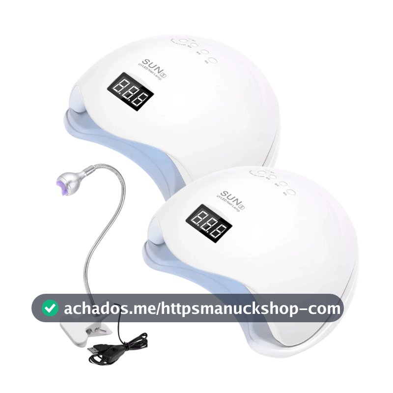 Kit 2 Cabines Sun 5 + Luminária Lanterna Clip Led Uv Secagem Unha Gel