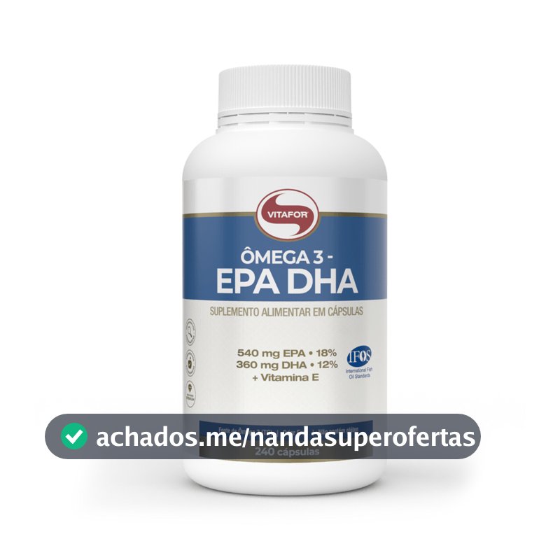 Ômega 3 - EPA DHA Suplemento Alimentar em Cápsulas Vitafor