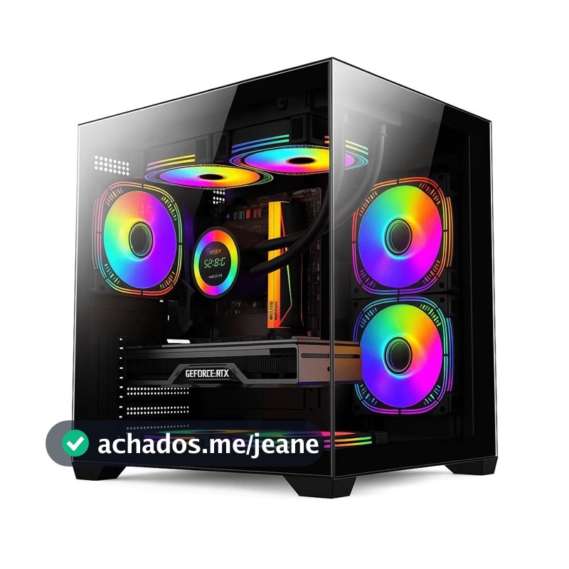 Computador Gamer Ryzen 5 5500 Placa de vídeo RTX 5060 Memória 16GB DDR4 SSD 480GB