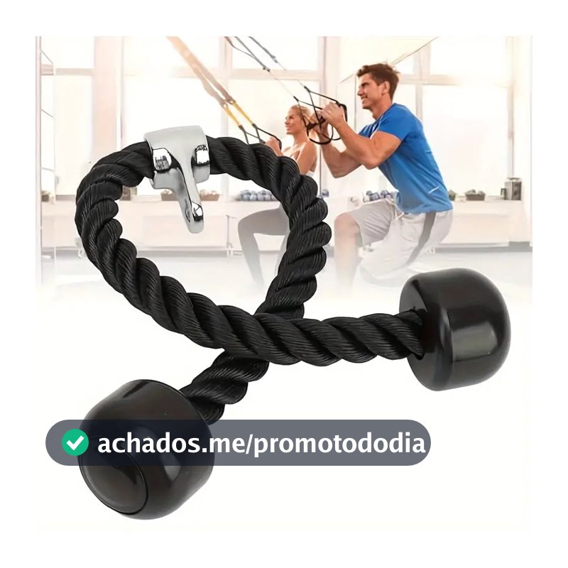 Puxador Triceps Corda Crossover Academia Profissional Preto Puxador Corda Biceps Triceps Academia